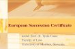 European succession certificate - · PDF fileEuropean Succession Certificate ... The French notary drafts notarial deed on the ... of the certificate and the competent authority that