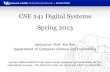 CSE 241 Digital Systems Spring 2013 - Personal websites at UBkuiren/courses/CSE241_Week1.… ·  · 2017-03-23M. Morris Mano & Michael D. Ciletti, ... Binary and Hexadecimal Addition