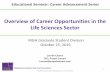 Overview of Career Opportunities in the Life Sciences …facultydevelopment.massgeneral.org/gsd/pdf/2016 1025 Overview of... · Overview of Career Opportunities in the Life Sciences