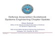 Defense Acquisition Guidebook Syyggppstems Engineering ... · PDF fileDefense Acquisition Guidebook Syyggppstems Engineering Chapter Update ... (includes Software) – 4.1.5 Certifications