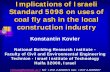 Implications of Israeli Standard 5098 on uses of coal fly ... · PDF fileImplications of Israeli Standard 5098 on uses of coal fly ash in the local construction industry ... Aerated