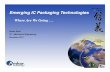 Emerging IC Packaging Technologies - SMTA · PDF fileEmerging IC Packaging Technologies ... (NCP) • Qualified down to ... • Reduced stress on pillars and die due to snap cure of