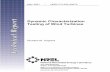 Dynamic Characterization Testing of Wind Turbines - · PDF fileDynamic Characterization Testing of Wind ... Dynamic characterization testing of wind turbines evolved from ... measured