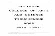 WEB FINAL/AQAR 2010-11.docWeb viewTIRUCHENDUR AQAR 2010 -2011 The Annual Quality Assurance Report (AQAR) of the IQAC (2010- 2011) Name of the Institution : Aditanar College of Arts