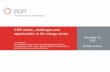 CSR trends, challenges and opportunities in the energy · PDF fileCSR trends, challenges and opportunities in the ... Emerging and developed markets prioritizing ESG ... •Better