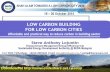LOW CARBON BUILDING FOR LOW CARBON  · PDF fileLOW CARBON BUILDING FOR LOW CARBON CITIES ... * Based on installation of solar PV on roof pricing ... - Floor slab cooling
