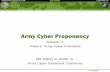 Army Cyber Proponency - AFCEA International · PDF fileArmy Cyber Proponency Session: 1 ... organizations, according to a 2010 Federal ... Knowledge Management & Information Management
