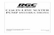 C150 IN-LINE WATER PUMP INSTRUCTIONS Accessories/In-Line...c150 in-line water. pump instructions. ... hydraulic tools, ... do not mount the pump over the hydrapak engine or electric
