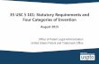 35 USC 101: Statutory Requirements and Four Categories · PDF file35 USC § 101: Statutory Requirements and Four Categories of Invention ... incorporates teachings from the full body