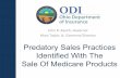 John R. Kasich, Governor Mary Taylor, Lt. Governor/ · PDF fileJohn R. Kasich, Governor Mary Taylor, Lt. Governor/Director Predatory Sales Practices Identified With The Sale Of Medicare