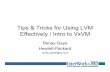 Tips & Tricks for Using LVM Effectively / Intro to · PDF fileTips & Tricks for Using LVM Effectively / Intro to VxVM Renay Gaye Hewlett-Packard renay_gaye@hp.com. LVM Concepts. LVM