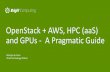 OpenStack + AWS, HPC (aaS) and GPUs - A …on-demand.gputechconf.com/gtc/2017/...de-vries-openstack-aws-hpc.pdf•Bright GPU clusters running can easily be extended to AWS and Azure