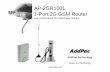 AP-2GR1001 1-Port 2G GSM Router - addpac.com 2g Data Service via LAN PC. Hardware Specification RISC CPU High-end AP-2GR1001 1-Port 2G GSM Router DSP AP-2GR1001 2G GSM Router Internal
