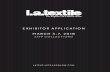 LATEXTILE Mar2018 ExhApp - cmcdtla · SHOW FACTS ... technical, performance, synthetic, intimate apparel and functional fibers • DÉCOR ... Trims Casual Premium Designer Collections