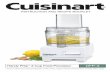 INSTRUCTION AND RECIPE BOOKLET - Cuisinart's … · INSTRUCTION AND RECIPE BOOKLET Handy Prep™ 3-Cup Food Processor DFP-3 ... 24 cookies) Cream for Whipping 1 cup to yield 1-1/4