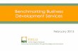 Benchmarking Business Development Services - fieldus.orgfieldus.org/Webinars/mT-BenchmarkingBDS/Slides.pdf · 3 Jefferson Economic Development Institute, JEDI Nancy Swift, Marian