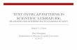 TEXT OVERLAP PATTERNS IN SCIENTIFIC LITERATUREpages.physics.cornell.edu/~dcitron/pages/DTCitron_arXi… ·  · 2014-12-25TEXT OVERLAP PATTERNS IN SCIENTIFIC LITERATURE: ... • Email