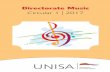 Directorate Music - University of South Africa · Unisa South African Music Scholarship Competition 2017 ... At the Directorate Music 2016 took off with a bang! The new Piano syllabus