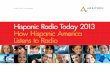 Hispanic Radio Today - Nielsen year’s Hispanic Radio Today has detailed analyses for the 12 most popular formats according to Average Quarter-Hour share, plus abbreviated analysis