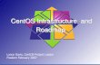CentOS Infrastructure, and Roadmap CentOS Infrastructure CentOS is a volunteer project. All infrastructure is donated. CentOS volunteers manage 33 donated servers worlwide that are