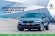 GUIDE TO COMPANY CAR TAX 2017/2018 - Škoda Auto · BUDGET 2017: MAIN POINTS › Company car tax bands will change in 2020/21 with a new BIK tax system including new, lower tax bands