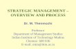 STRATEGIC MANAGEMENT – OVERVIEW AND …nptel.ac.in/courses/IIT-MADRAS/Management_Science_I/slides/9_1s.pdfSTRATEGIC MANAGEMENT – OVERVIEW AND PROCESS ... TATA CHEMICALS SODA ASH