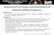 Department of Energy and Department of Veterans Affairs ... · Department of Energy and Department of Veterans Affairs Programs ... - Low Activity Waste Pretreatment Facility - Tank