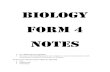BIOLOGY FORM 4 NOTES - MAGEREZA ACADEMYmagerezaacademy.sc.ke/.../uploads/2017/03/biology-form-4-notes.pdf · BIOLOGY FORM 4 NOTES 1. a) i) Define the term genetics the study of heredity(inheritance)