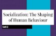 Socialization: The Shaping of Human Behaviour - …msrheathibault.weebly.com/uploads/6/0/8/3/60835353/unit_2...Mores: the customs that carry a moral significance that help members