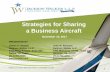 Strategies for Sharing a Business Aircraft - jw.com it is solely a leasing company with rental income, operating costs and depreciation on the aircraft. • Since Aviation LLC only