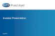 Investor Presentation - Punj Lloyd Presentation ... • Hydrocracker Unit & Hydrogen Generation Unit, Haldia Refinery, India • Delayed Coker Unit and LPG Merox ... • Coker Island