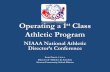 Running a 1st Class Athletic Program - NFHS (Garvis).pdf · • Hospitality & Fan Fest Areas ... • 911 Phone Script • AED Training ... Running a 1st Class Athletic Program Author: