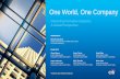 One World, One Company - Citibank · One World, One Company ... and Global Marketing Treasury and Trade ... •Enhanced treasury and liquidity management within the group globally