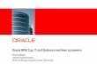 Oracle BPM 11g: IT und Business wachsen zusammen · •Dynamic scenario based personalization services ... BPM Data Control for drag-and-drop extension of ... Graphical or Tabular