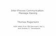 Inter-Process Communication: Message Passing Thomas Plagemann · Inter-Process Communication: Message Passing Thomas Plagemann ... NOTE: the message is ... (key_t key, int msgflg)