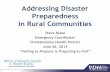 Addressing Disaster Preparedness in Rural Communities · Addressing Disaster Preparedness in Rural Communities ...  ... Addressing Disaster Preparedness in Rural Communities