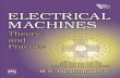 ELECTRICAL MACHINES - KopyKitab · ELECTRICAL MACHINES Theory and Practice ... 1.7.1 Build-up of a DC Shunt Generator34 ... 1.8.1 Characteristics of Separately Excited DC Generator38