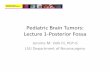 Pediatric Brain Tumors-Posterior Fossa - School of Medicine Brain Tumors... · LSUHSC New Orleans Department of Neurosurgery Pediatric Brain Tumors: Lecture 1‐Posterior Fossa Jerome