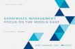 EXPATRIATE MANAGEMENT - imercer · EXPATRIATE MANAGEMENT FOCUS ON THE MIDDLE EAST 23–24 APRIL, MADRID. ... SAUDI ARABIA Strong government push for Saudisation Intervention in Yemen