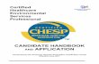 CANDIDATE HANDBOOK AND APPLICATIONdocuments.goamp.com/Publications/candidateHandbooks/AHA-CHESP... · CHESP CANDIDATE HANDBOOK AND APPLICATION ... employers, the public and ... The