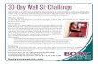 WALL SIT CHALLENGE FLYERbodyzonesports.com/PDF/wall-sit-challenge.pdf30-Day Wall Sit Challenge ... (where indicated on the tracking ... The wall sit participant with the most points