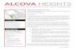 ALCOVA HEIGHTS pulled up Alcova on Google and was amazed that I could identify a ... In Alcova Heights, ... ALCOVA HEIGHTS / November 2013 2 Sara’s column cont’d. from page 1