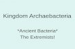 Kingdom Archaebacteria - Biology by Napier · Kingdom Archaebacteria *Ancient Bacteria* ... •Some live as parasites –Live off a host ... A few more things to write down: