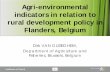 Agri-environmental indicators in relation to rural ... · Agri-environmental indicators in relation to rural development policy in Flanders, Belgium ... Monitoring network developed