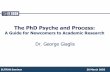 The PhD Psyche and Process - dept.aueb.gr · The PhD Psyche and Process: ... – Literature Review – Method ... – Stakeholder Analysis for Interorganisational Systems in Healthcare