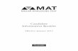 MAT Candidate Information Booklet (PDF) - Pearsonimages.pearsonassessments.com/.../pdfs/MAT2011CIB_FNL.pdf · 1 Sample Official Score Report .....13 CANDIDATE INFORMATION BOOKLET.