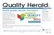 Ouality Herald - Serving the local community of quality professionals | ASQ …€¦ ·  · 2015-09-042 Ouality Herald Fall 2015 ASQ Six Sigma Certifications Overview of Six Sigma