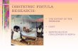 OBSTETRIC FISTULA RESEARCH - gfmer.ch · OBSTETRIC FISTULA RESEARCH: • THE EXTENT OF ... COM PLETE Distribu tion of Individu al question aires to ... Surgeons and for the integration