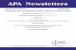 APA Newsletters - c.ymcdn.comc.ymcdn.com/sites/ · — APA Newsletter, Spring 2007, Volume 06, Number 2 —