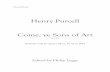Come, ye Sons of Art - cpdl.org · Vocal Score Henry Purcell Come, ye Sons of Art Z 323 Birthday Ode for Queen Mary, 30 April 1694 Edited by Philip Legge